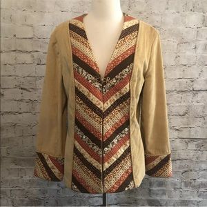 Vintage Handmade Corduroy Quilted Patchwork Jacket
